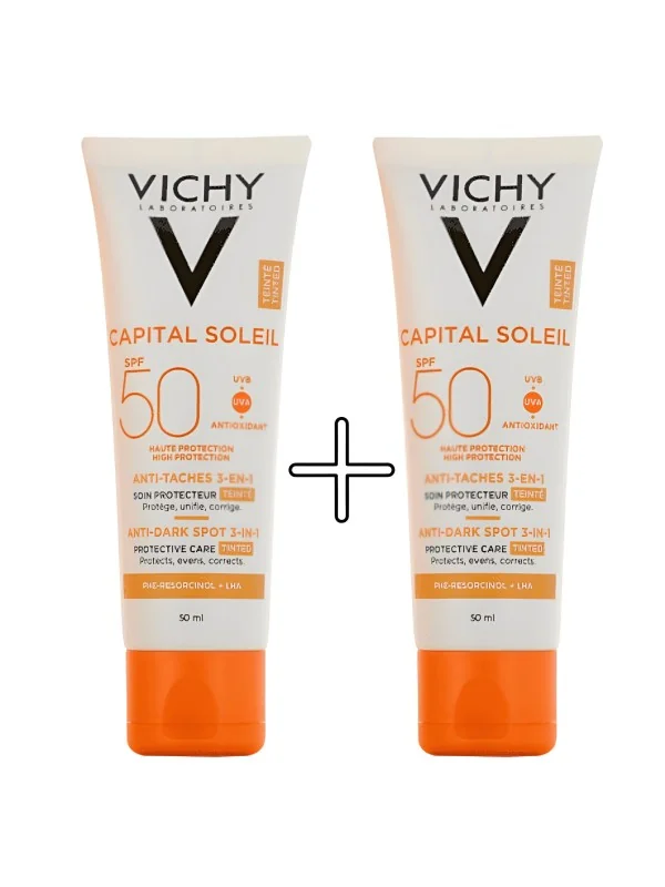 Vichy CAPITAL SOLEIL Soin anti-taches teinté 3-en-1 SPF50+, 50ml