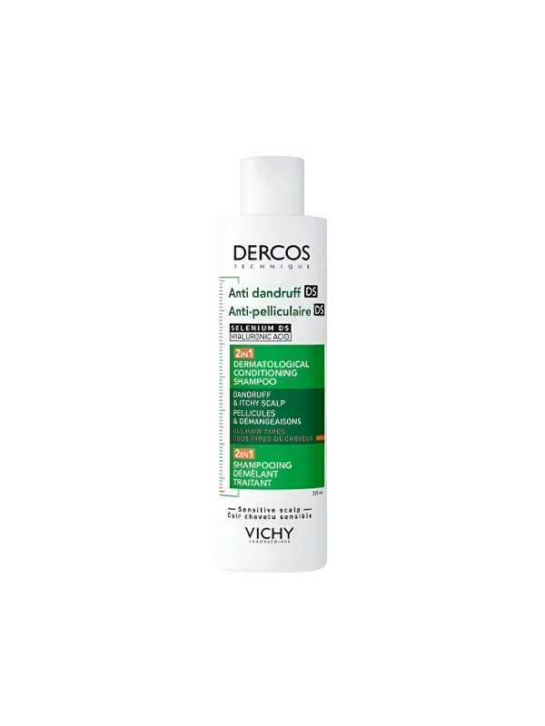 VICHY DERCOS - SHAMPOING ANTI PELLICULAIRE DS 2EN1 DEMELANT ET TRAITANT 200ML