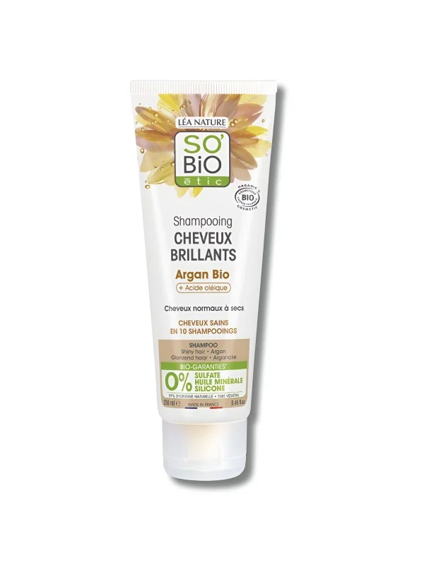 SO'BIO - SHAMPOING CHEVEUX BRILLANT ARGAN 250ML