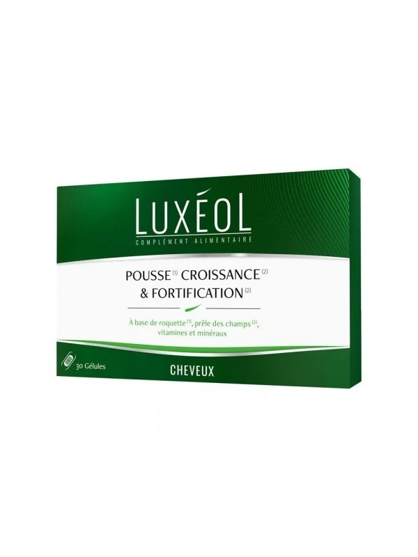 LUXEOL COMPLEMENT ALIMENTAIRE POUR CHEVEUX: POUSSE, CROISSANCE & FORTIFICATION 30 GELULES