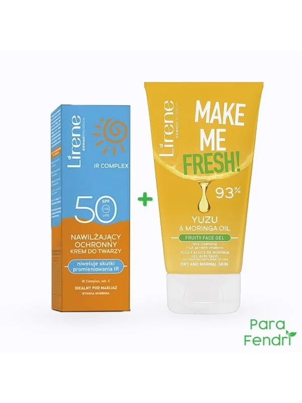 PACK LIRENE GEL NETTOYANT VITAMINE C MAKE ME FRESH + ECRAN LIRENE SPF50+ 40ML INVISIBLE