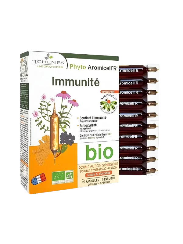 3 CHENES - PHYTO AROMCELL'R IMMUNITE BIO 20 AMPOULES