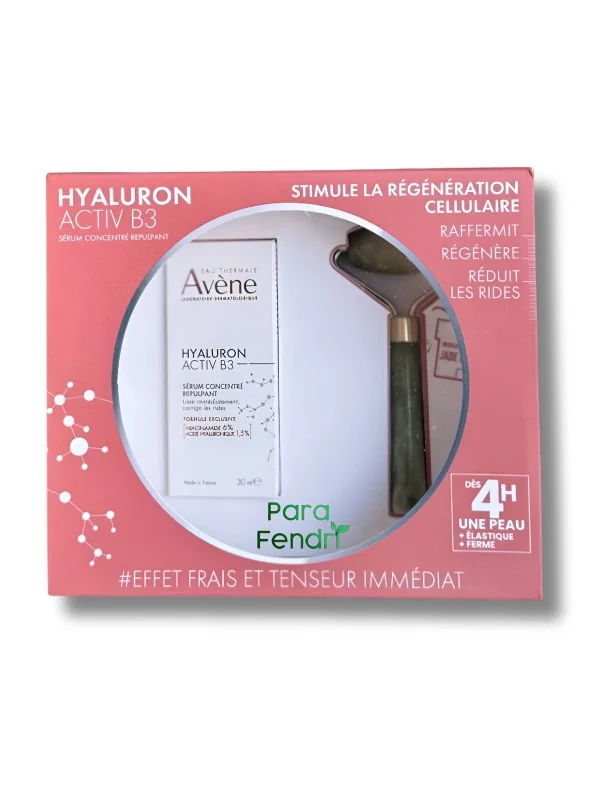 AVENE - COFFRET SERUM HYALURON AVTIV B3 30ML + ROULEAU EN JADE OFFERT