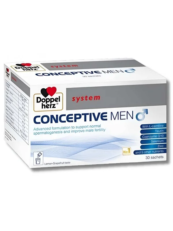 AKTIV DOPPEL HERZ - CONCEPTIVE POUDRE DE SUPPLEMENT DE VITAMINES POUR HOMMES 30 SACHETS