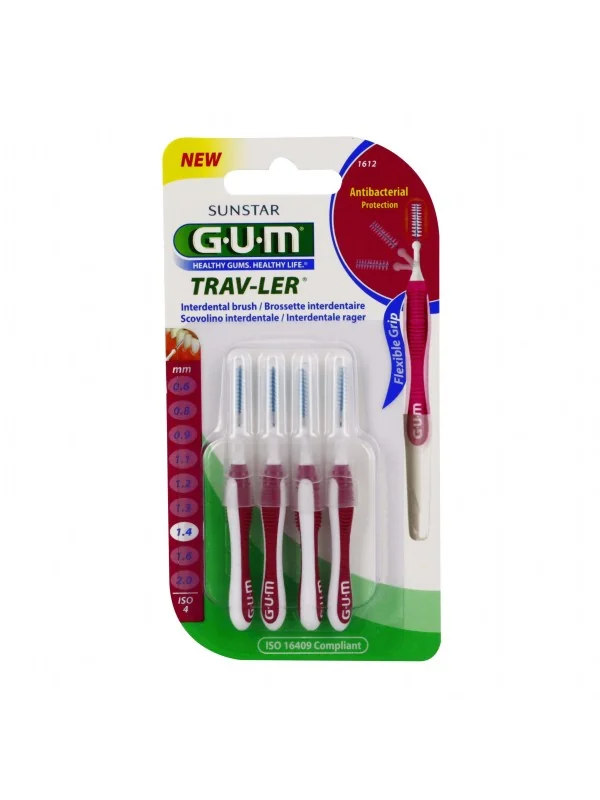 GUM BROSSETTES 1612 TRAV-LER X4 - 1.4 MM