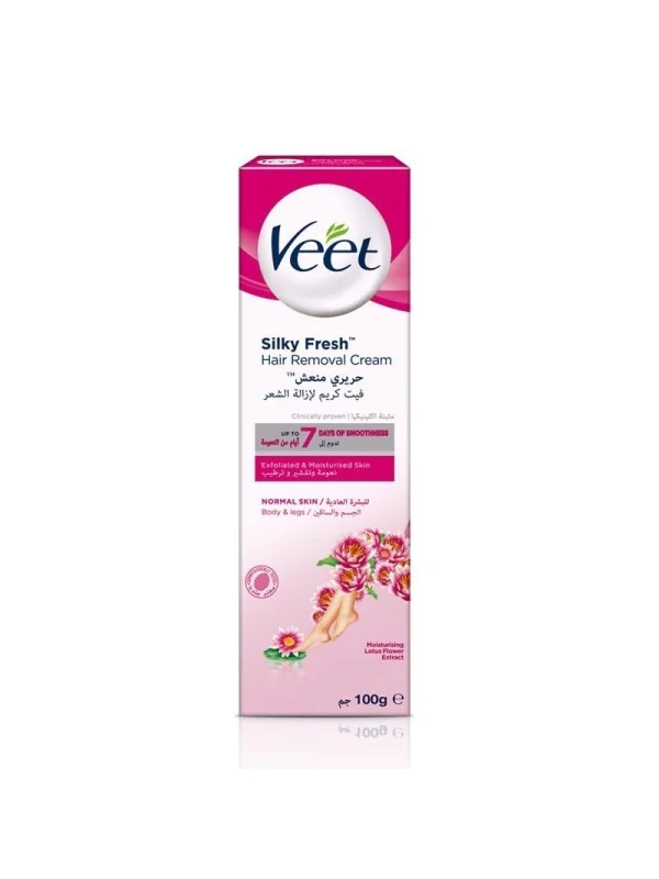 VEET Crème Dépilatoire Peaux Normales Silk & Fresh 100ML