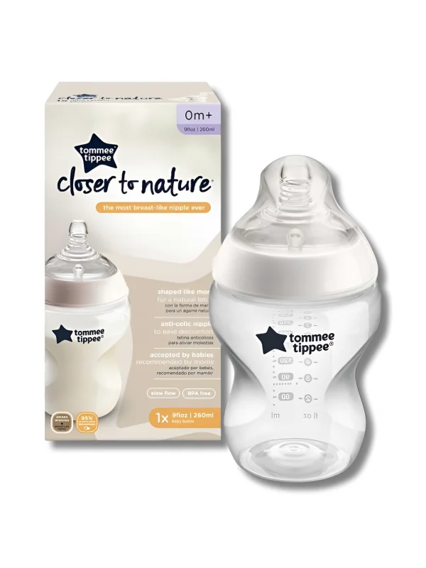 TOMMEE TIPPEE - CLOSER TO NATURE BIBERON BLANC +0MOIS 260ML