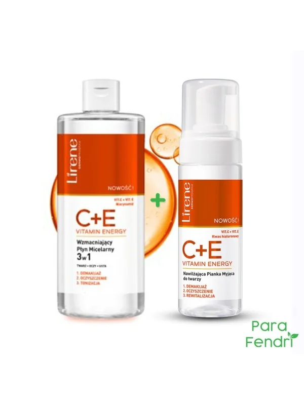 PACK LIRENE C+E Mousse Nettoyante Visage Hydratante 150 Ml + LIRENE C+E VITAMIN ENERGY EAU MICELLAIRE 3 EN 1 400ML