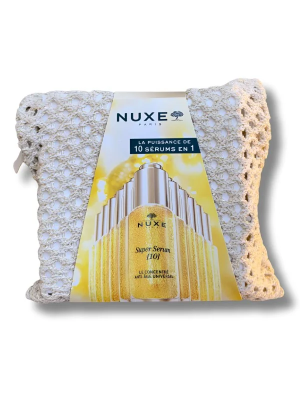 NUXE - SUPER SERUM [10] ANTI AGE + CREME POUDREE EFFET LIFTANT 15ML, CREME ANTI AGE 15ML, CREME ECLAT 15ML ET TROUSSE OFFERTS