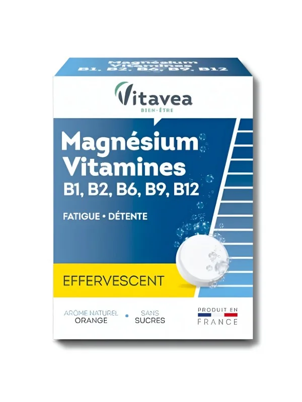 VITAVEA - MAGNÉSIUM + VITAMINES B1, B2, B6, B9, B12 4 COMPRIMES