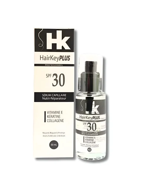 HAIRKEY - SERUM CAPILLAIRE SPF30 VITAMINE E, KERATINE, COLLAGENE 50ML