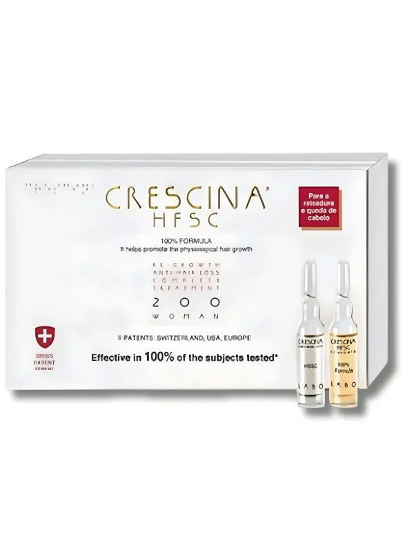 CRESCINA TTT COMPLET (ANTI CHUTE+REPOUSSE) 200 femme 10 +10 AMPOULES